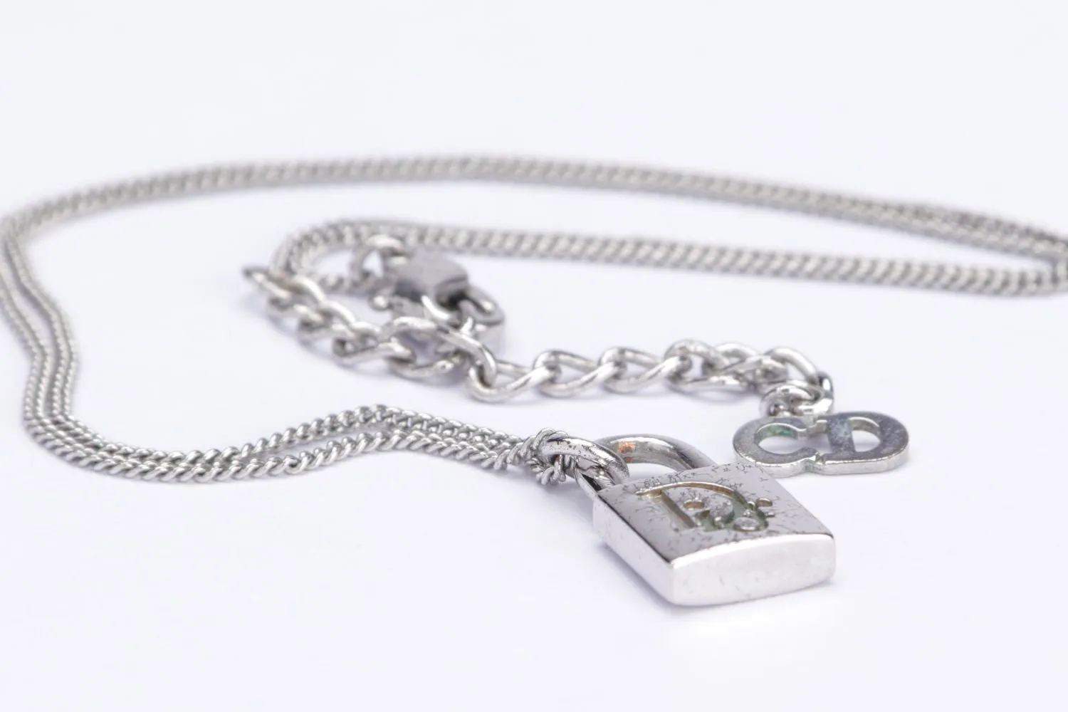 Christian Dior Padlock Pendant Necklace