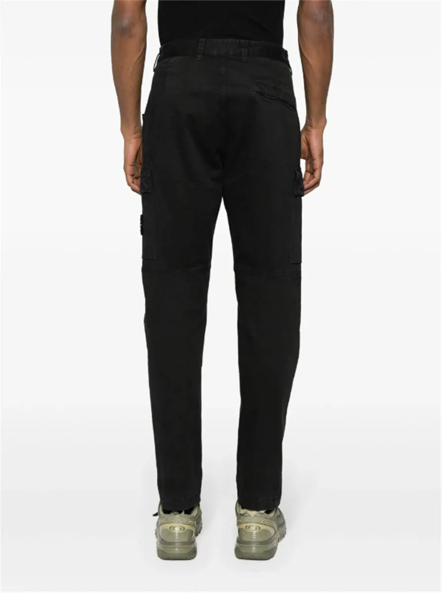 COMPASS-BADGE STRAIGHT-LEG TROUSERS