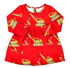 Crane Kangaroo Long Sleeve Pocket Dress