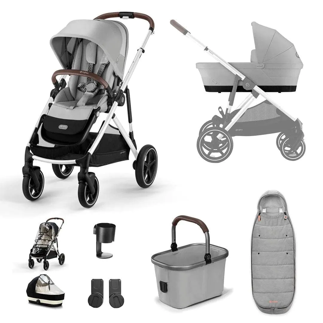 Cybex Gazelle S Essential Bundle - Silver / Lava Grey