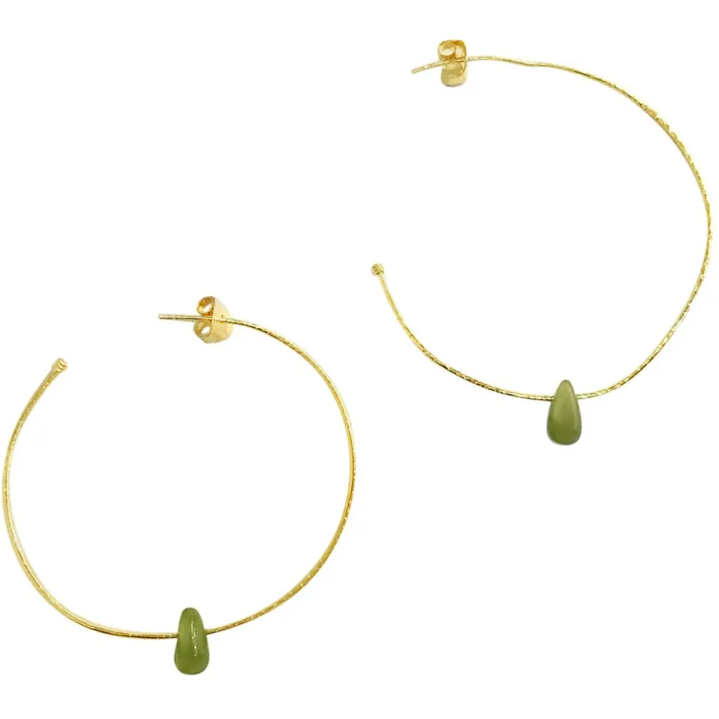 Dainty drop hoops