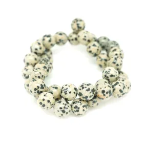 Dalmation Jasper 10mm Round - 15-16 Inch