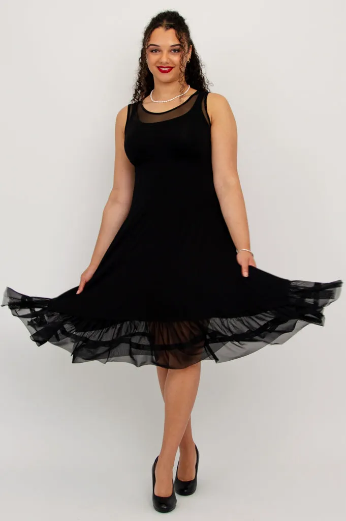 Danube Dress, Black, Bamboo