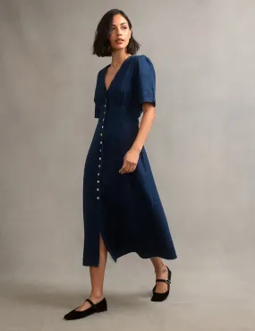 Dark Denim Alexa Midi Tea Dress