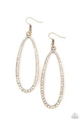 Dazzling Decorum - Brass Earring