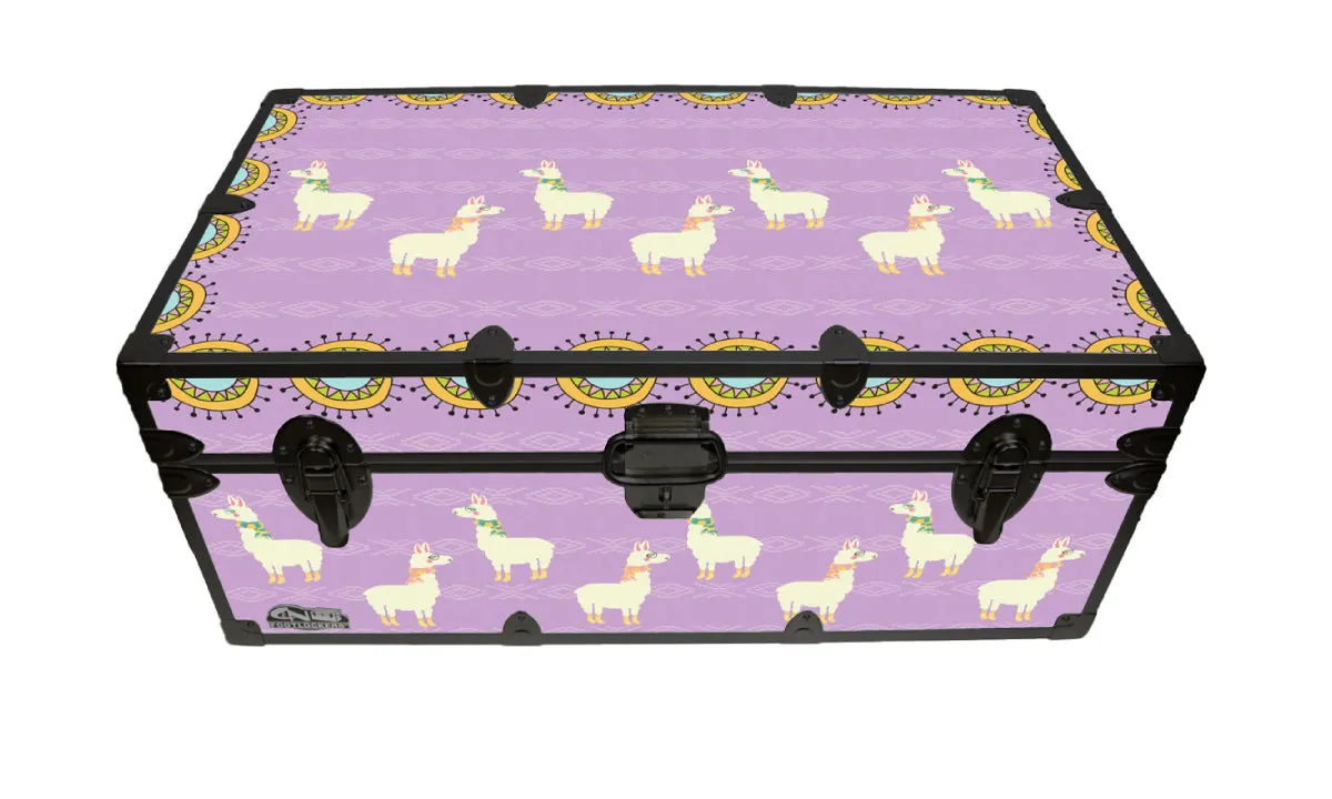 Designer Trunk - Llamas - 32x18x13.5"