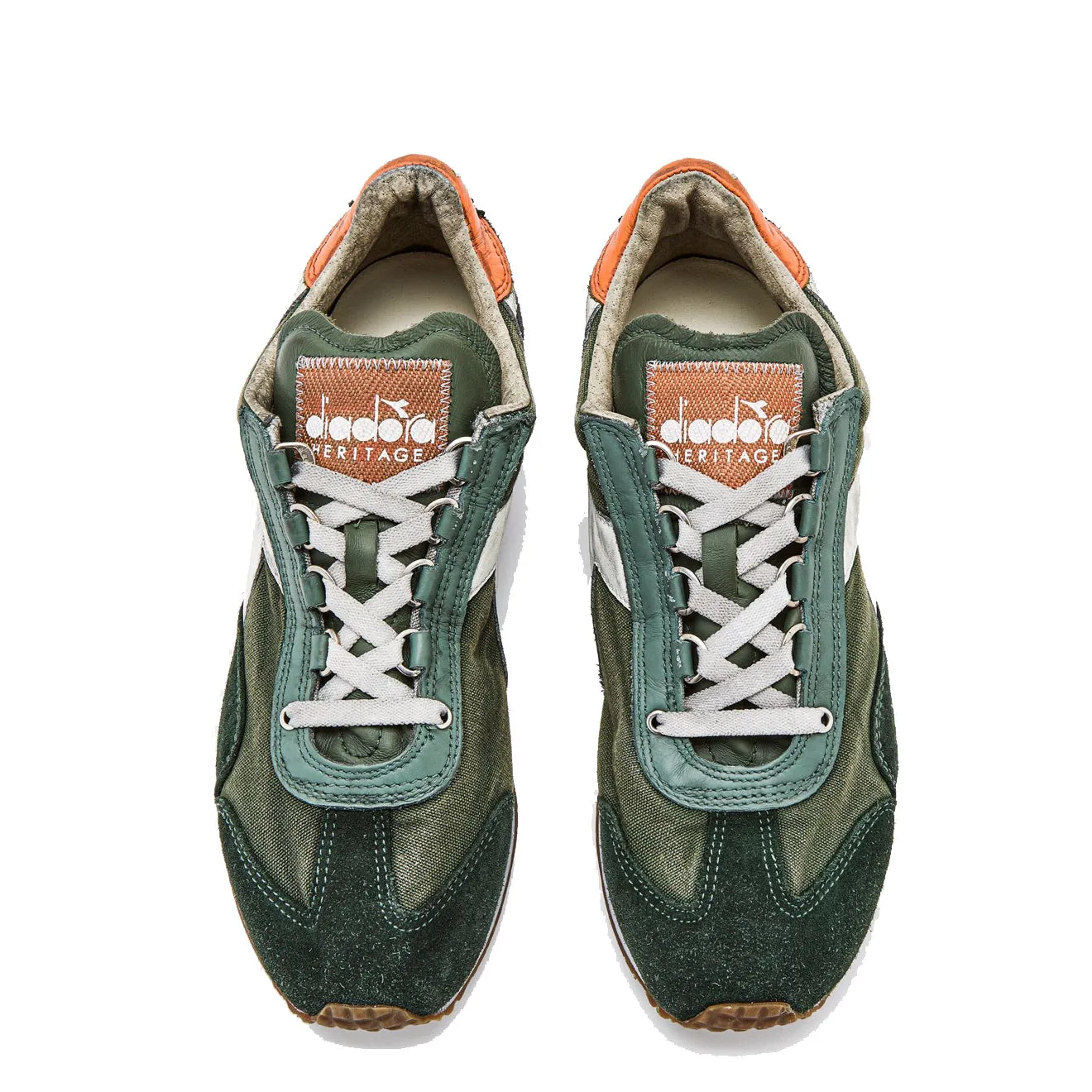 Diadora Equipe H Dirty Stone Wash Evo Trainers Green Thyme