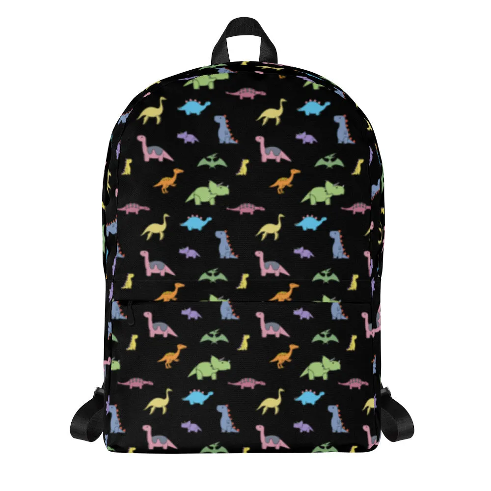 dinosaur backpack - black