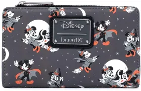 Disney Mickey & Minnie Halloween Allover Print Flap Wallet