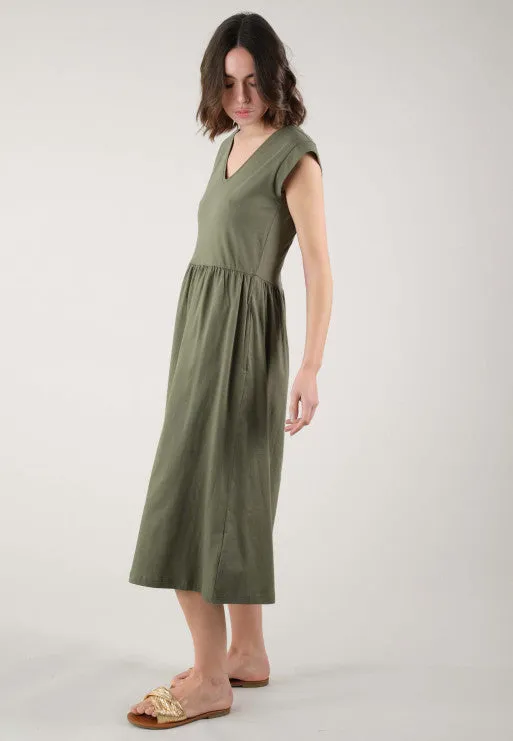 DL Ayna S/slv Khaki Dress