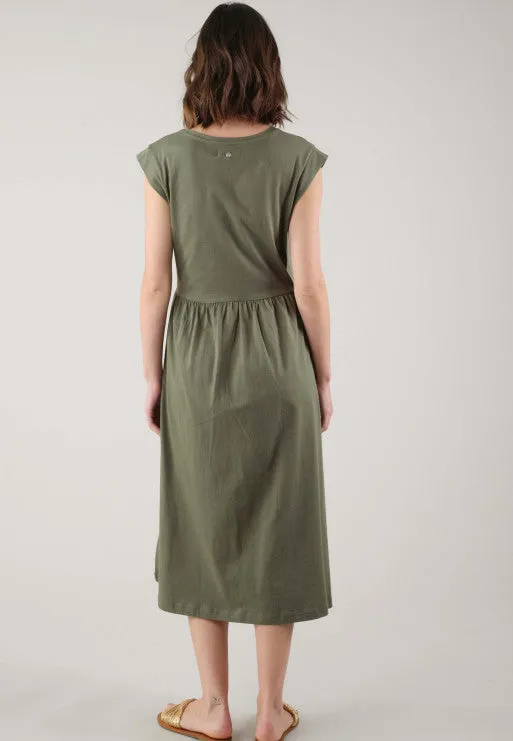 DL Ayna S/slv Khaki Dress