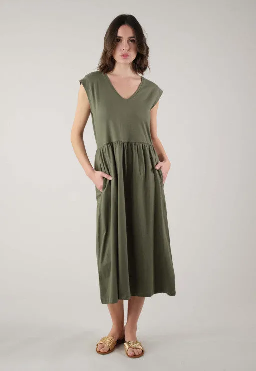 DL Ayna S/slv Khaki Dress