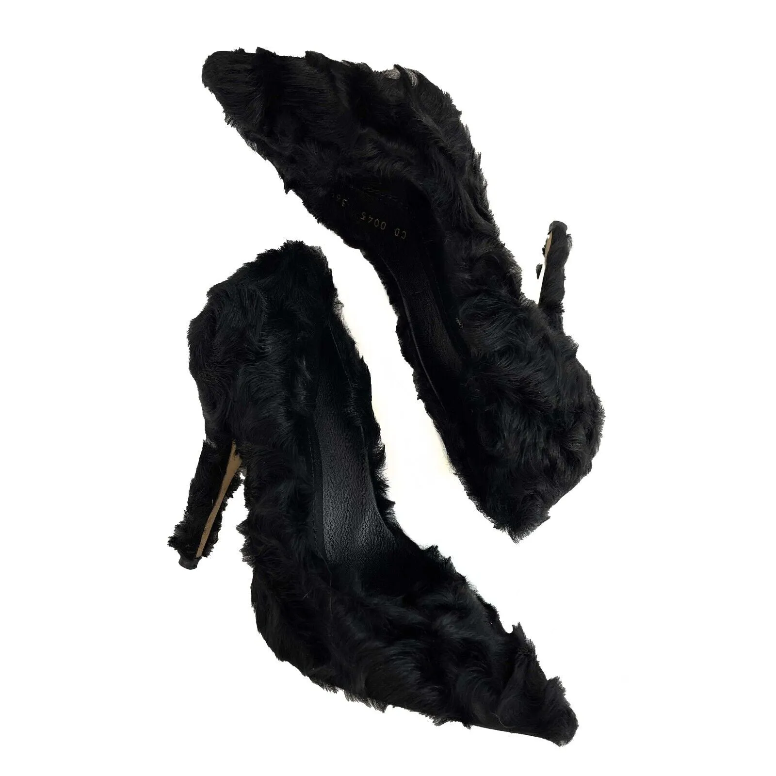 Dolce & Gabbana - Xiangao Lamb Fur Pumps - Black - 36.5 US 6.5