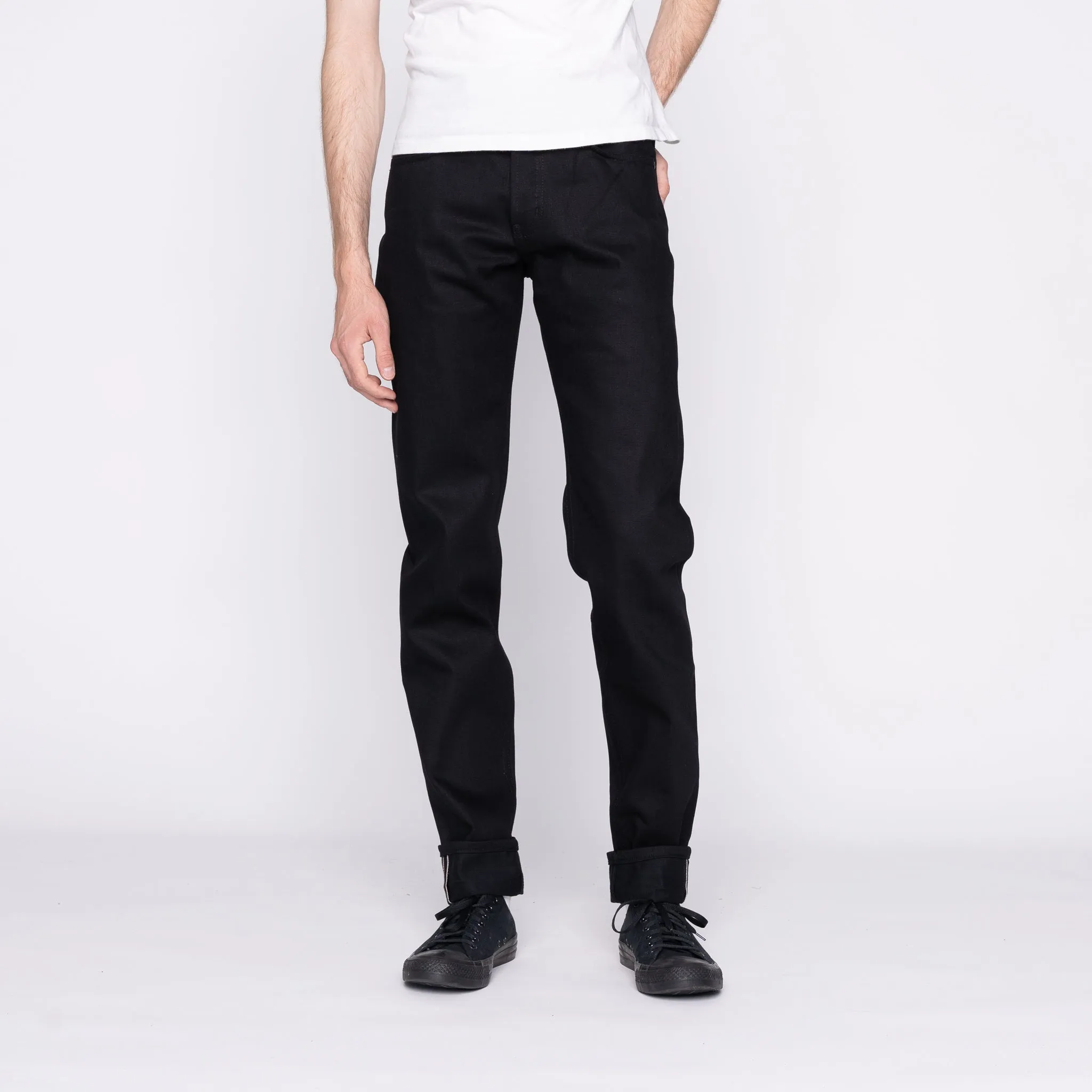 Easy Guy - Solid Black Selvedge - 36" Long Inseam