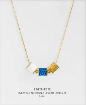 EDEN   ELIE Everyday adjustable length necklace - royal blue