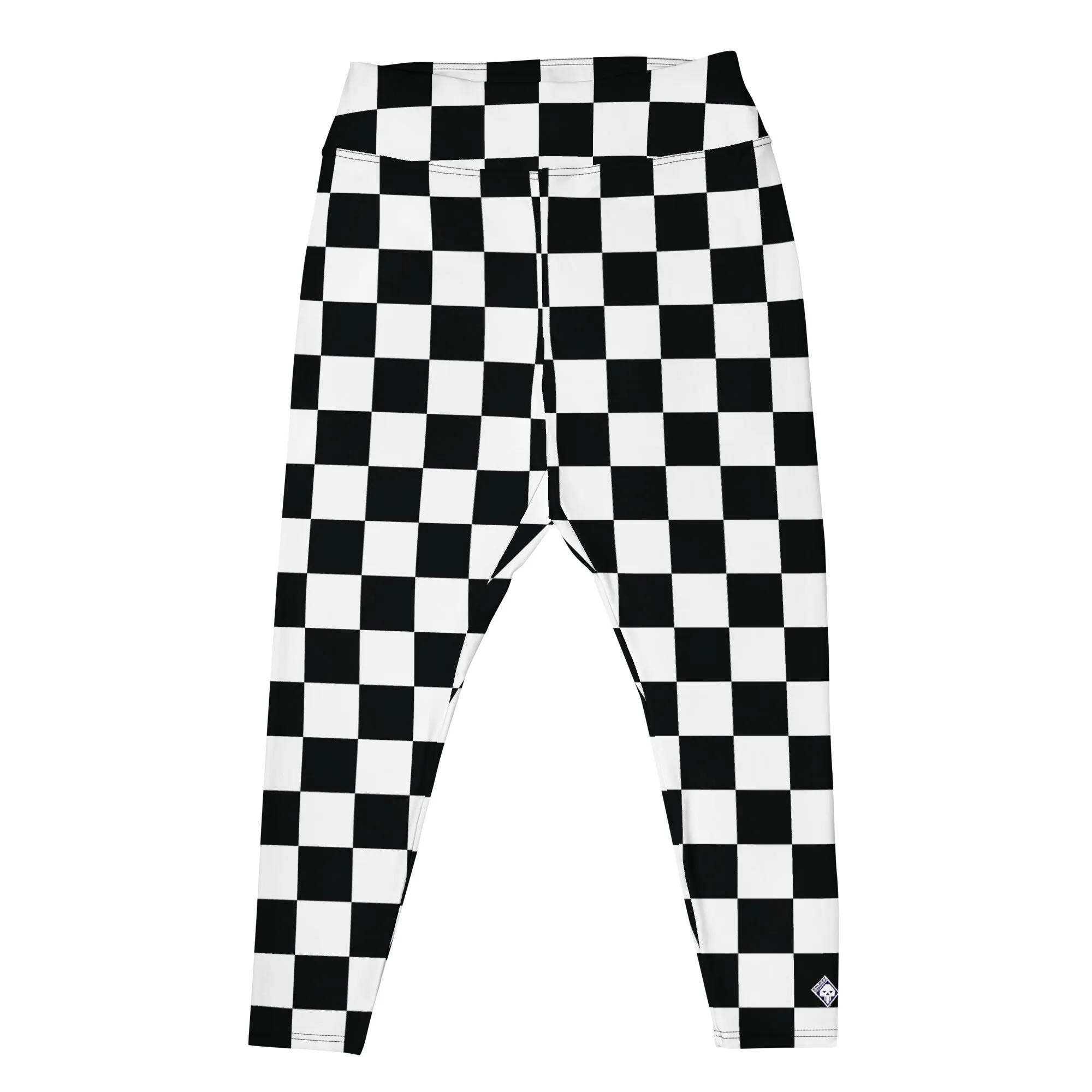 Fashionable Fitness: Women's Plus Size Checkered Leggings