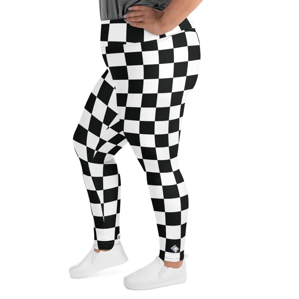 Fashionable Fitness: Women's Plus Size Checkered Leggings