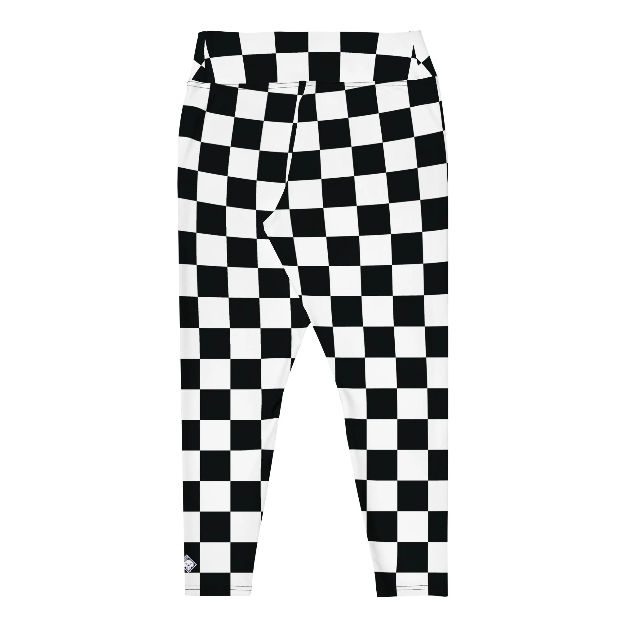 Fashionable Fitness: Women's Plus Size Checkered Leggings