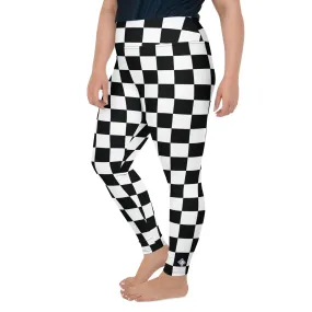 Fashionable Fitness: Women's Plus Size Checkered Leggings