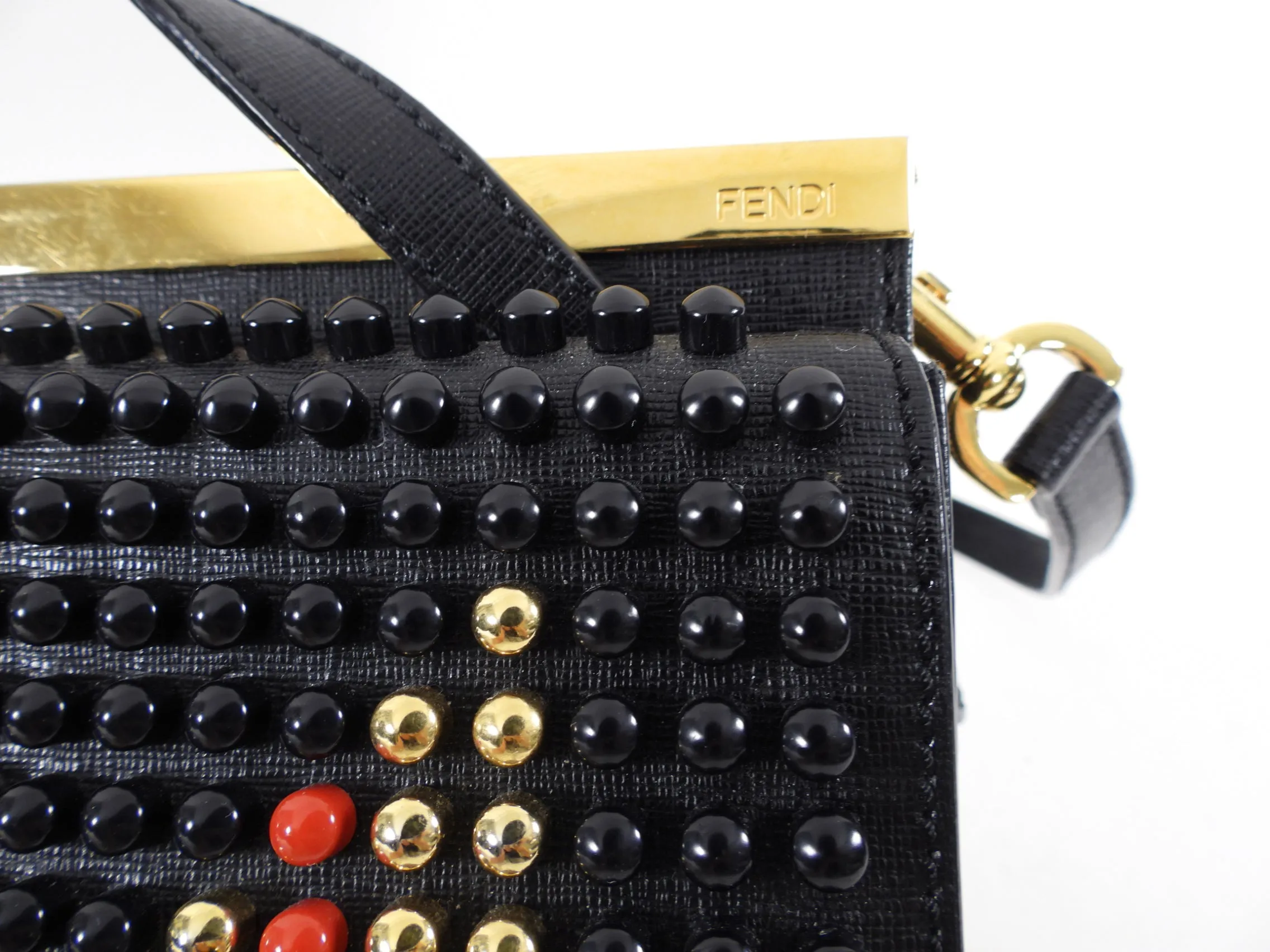 Fendi Black Small Demi-Jour Bead Monster Crossbody Bag