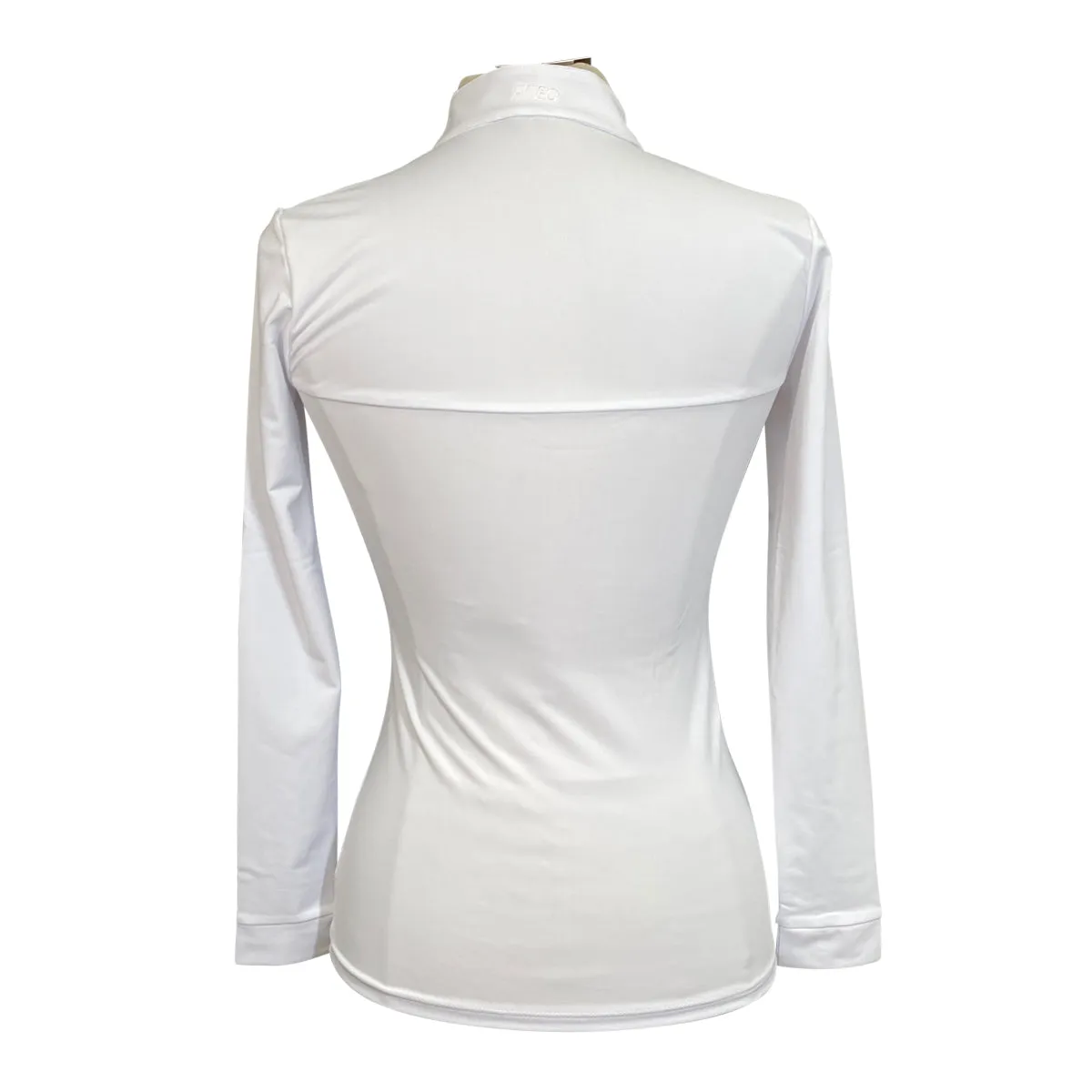 FitEq 'Bryce' Long Sleeve Show Shirt in White - Women's Medium