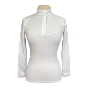 FitEq 'Bryce' Long Sleeve Show Shirt in White - Women's Medium