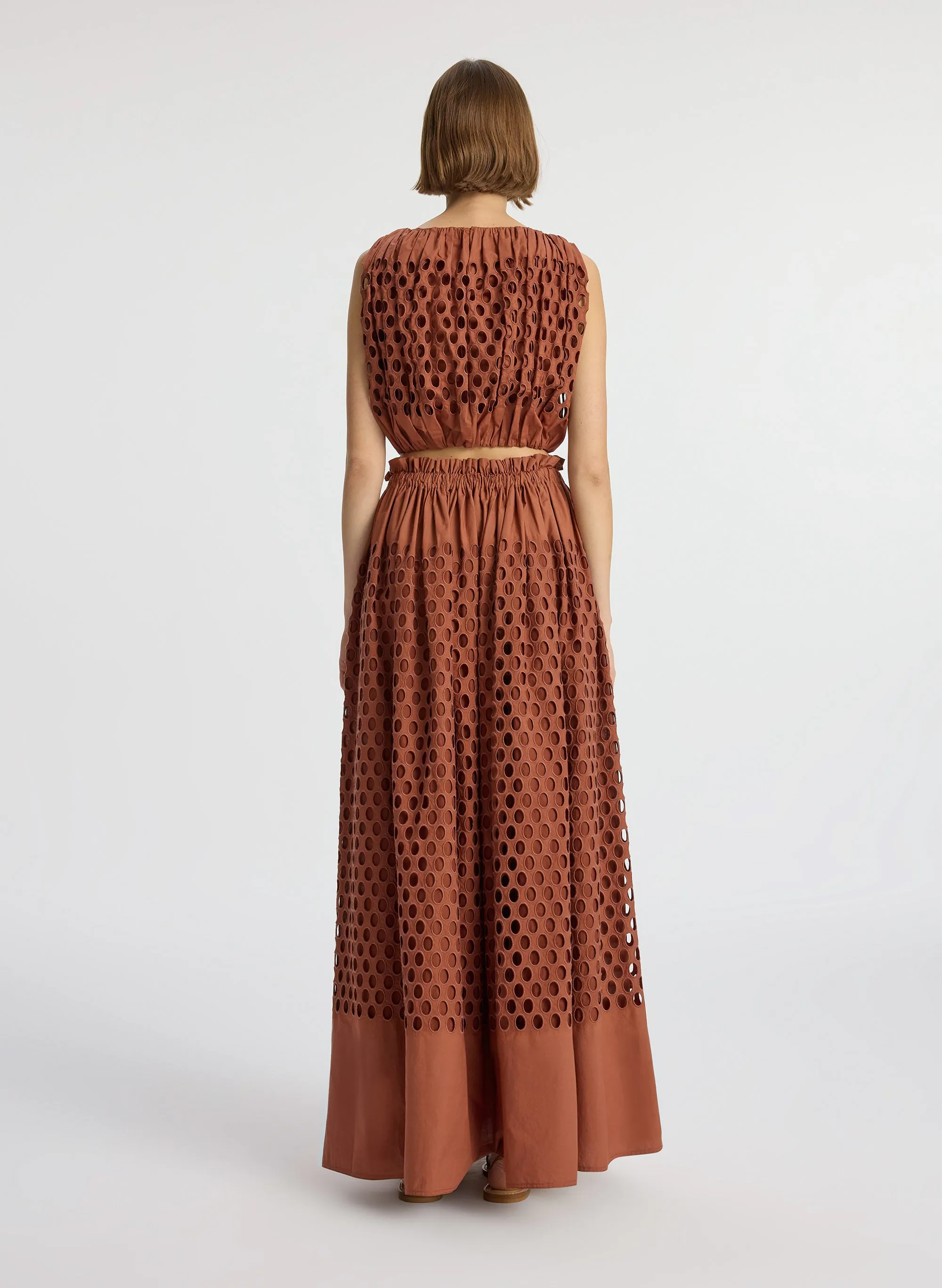 Flora Eyelet Maxi Skirt