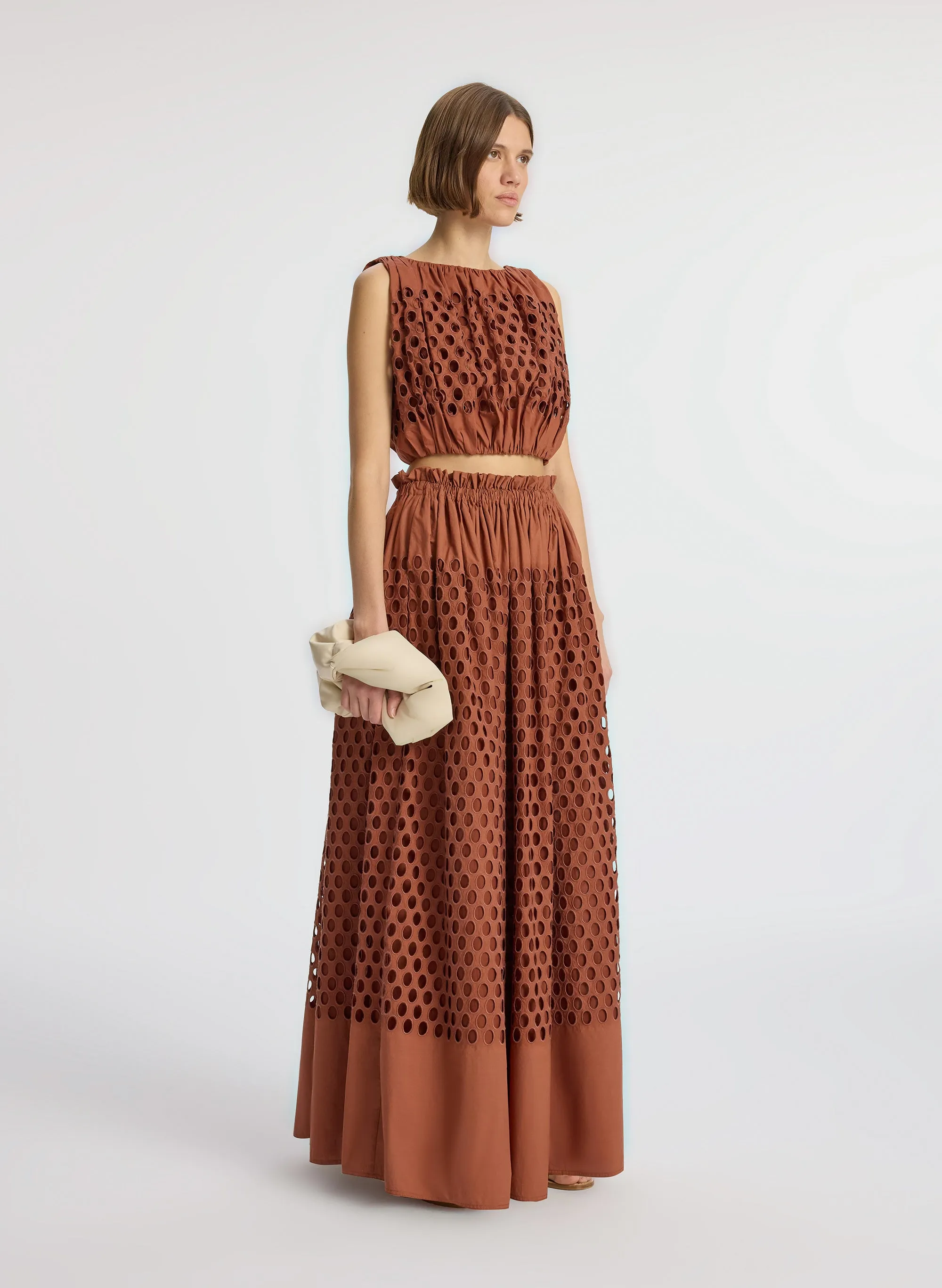 Flora Eyelet Maxi Skirt