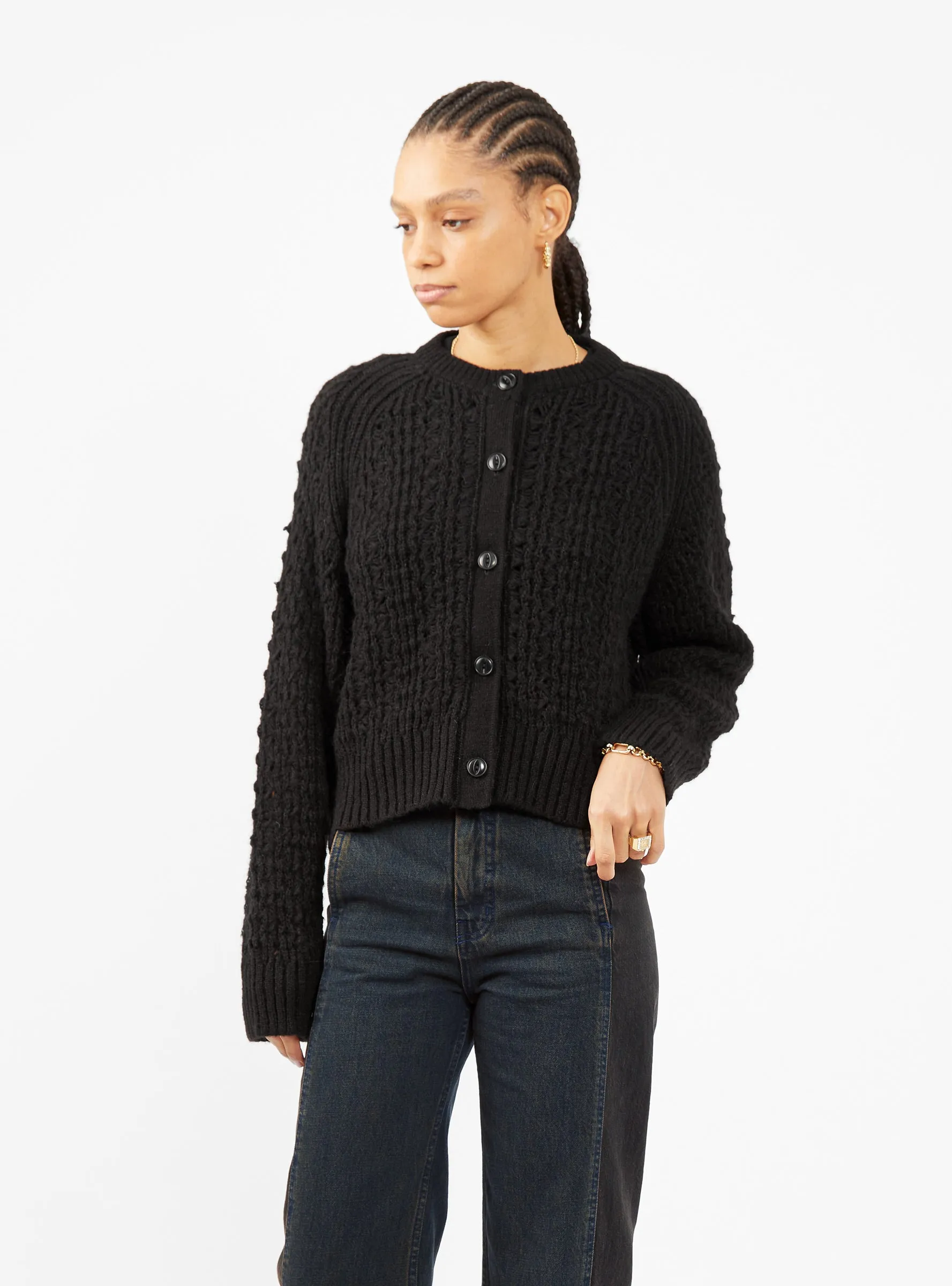 Foxtail Cardigan Black