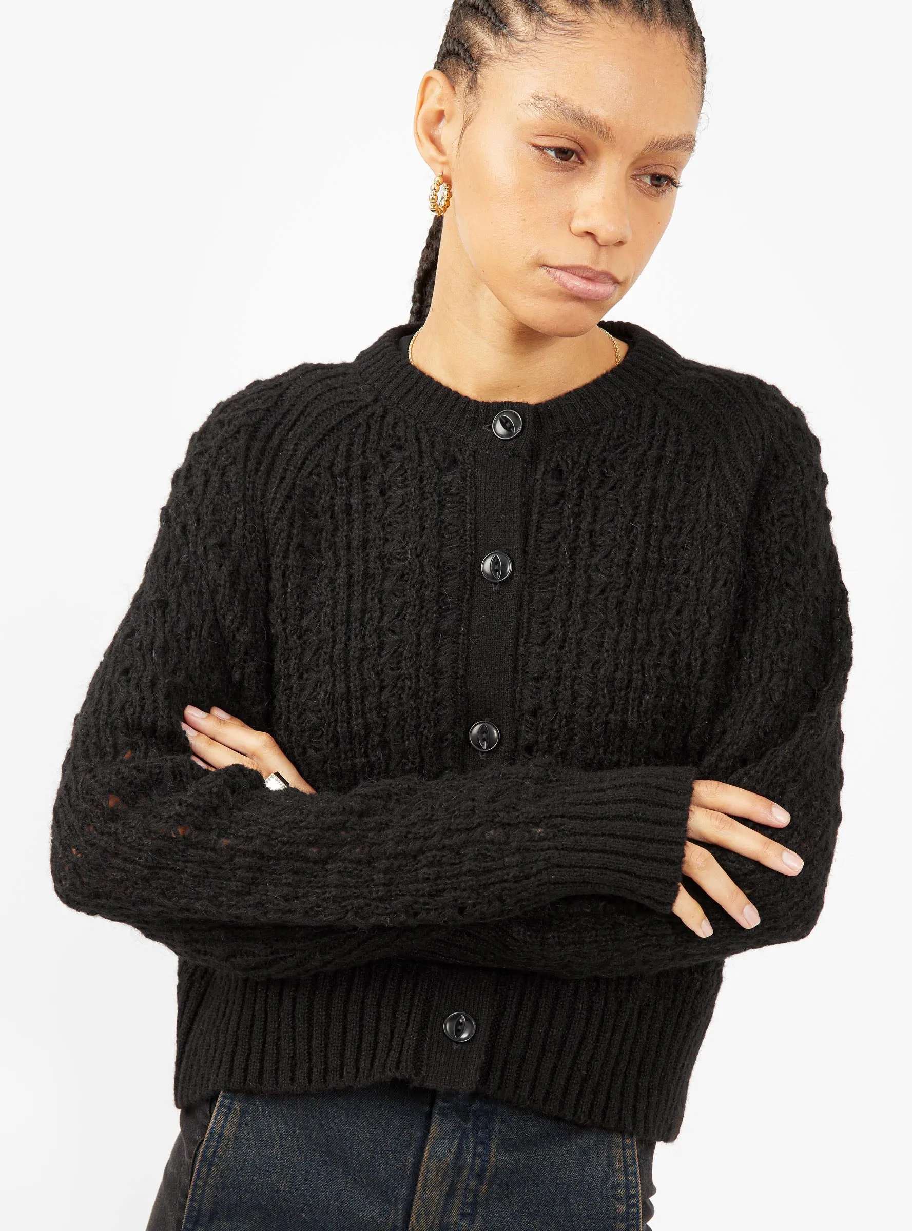 Foxtail Cardigan Black