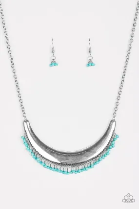 Fringe Out Blue-Necklace