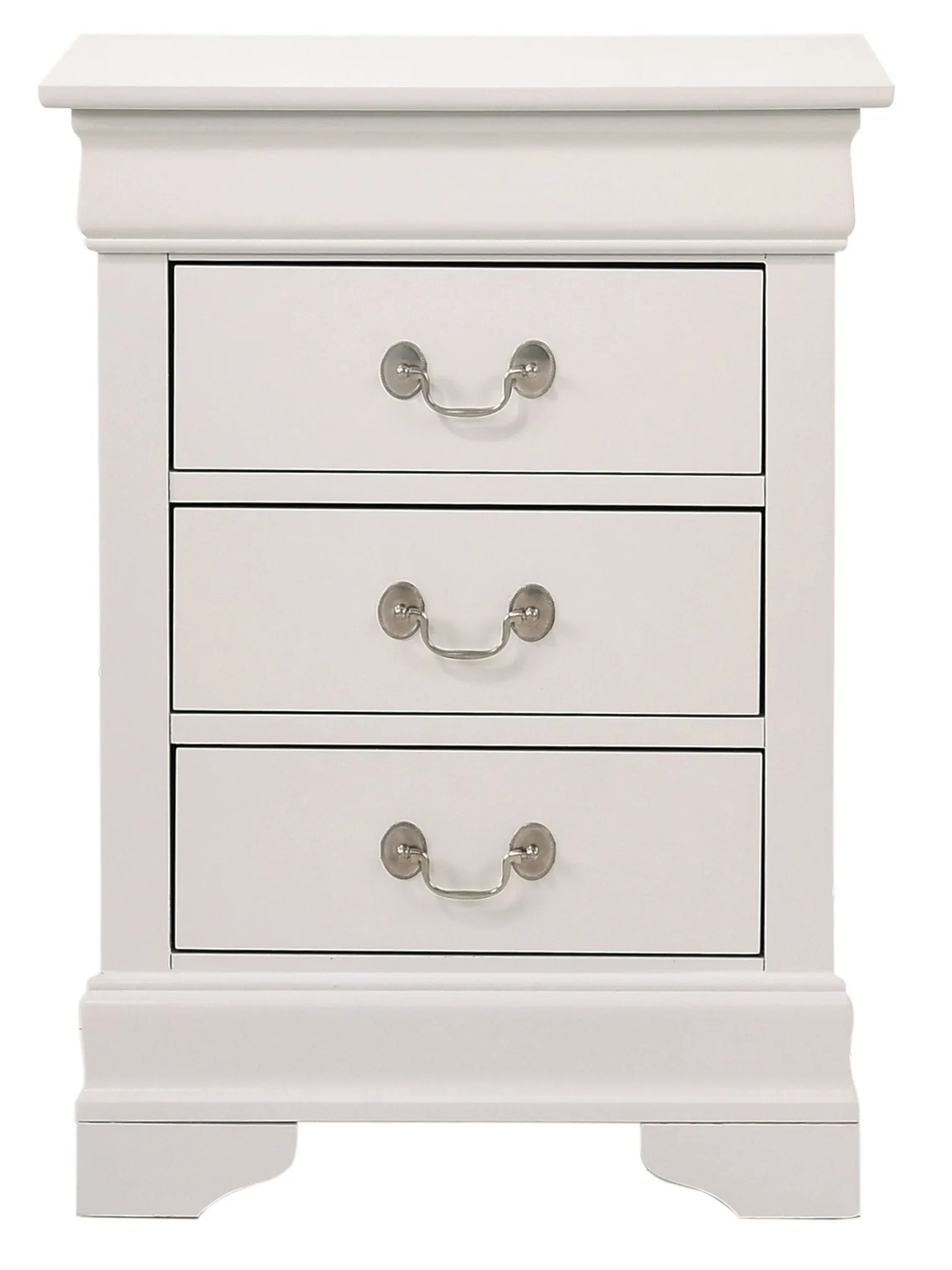 Ghungur White Twin Storage 2pc Bedroom Set with Three Drawer Nightstand