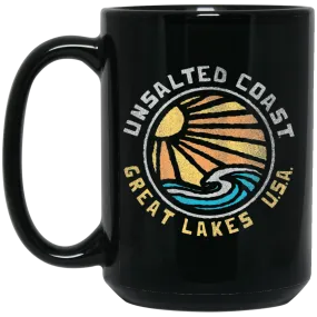 GREAT LAKES USA 15 oz. Black Mug