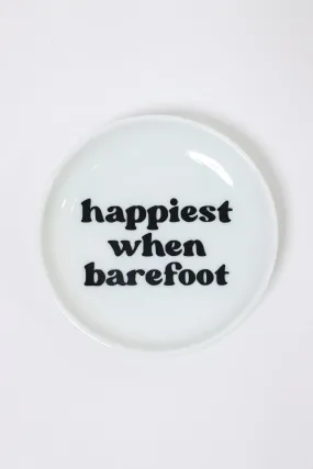 Happiest When Barefoot Ring Dish