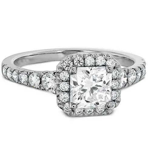 Hearts On Fire Transcend Premier Dream Halo Diamond Engagement Ring