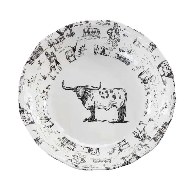 Hi End Accents Ranch Life Melamine Serving Bowl