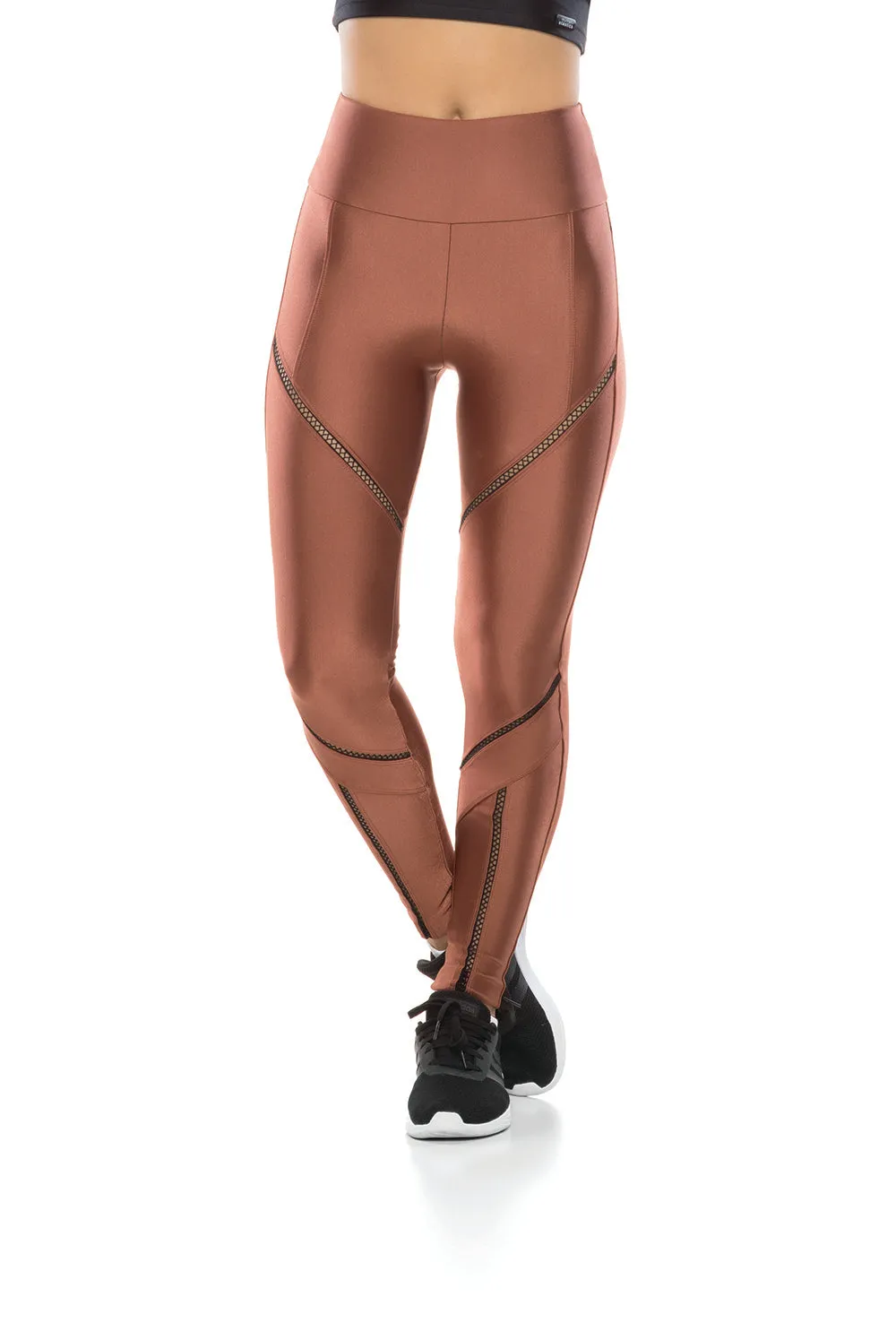 High Rise Metallic Bronze Legging