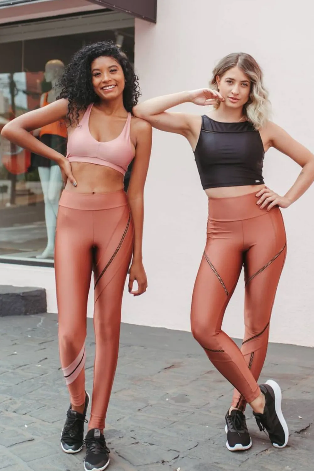 High Rise Metallic Bronze Legging