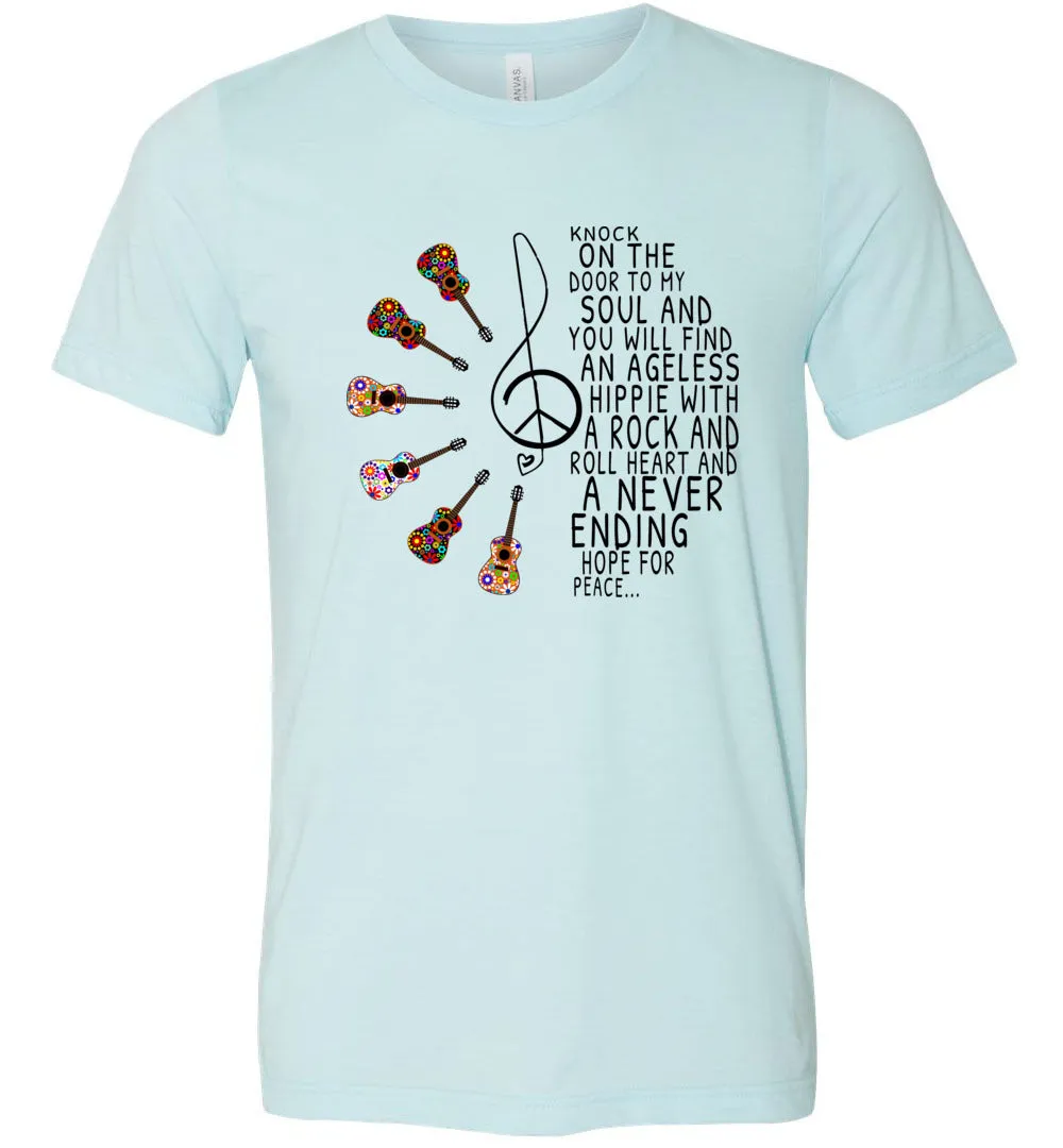 Hippie With A Rock n Roll  Heart T-shirts