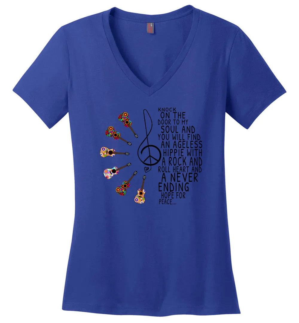 Hippie With A Rock n Roll  Heart T-shirts