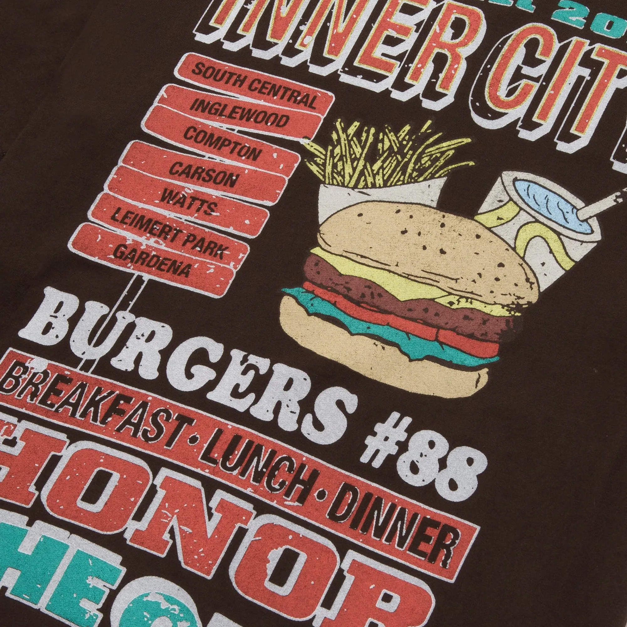 Honor The Gift HTG Burgers Short Sleeve T-Shirt Black