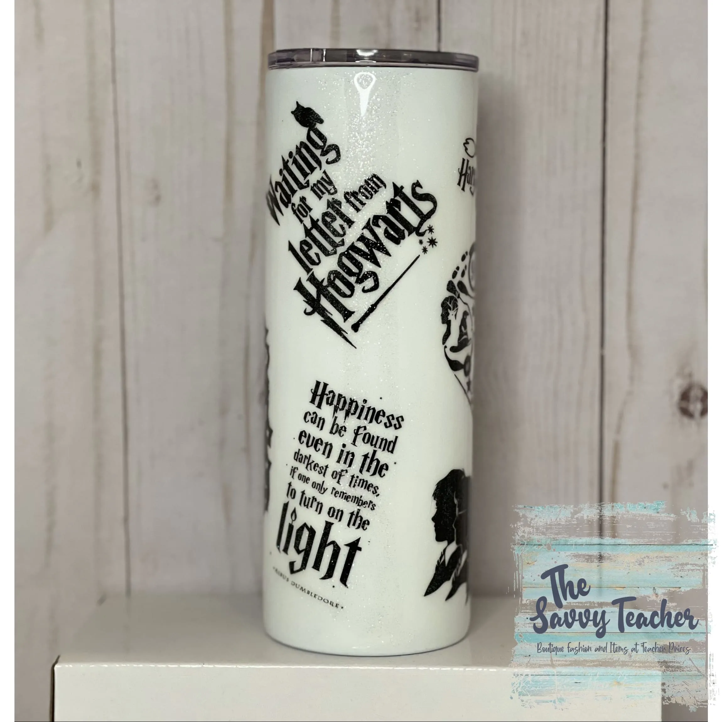 Hp Love Black and White Graphic Tumbler