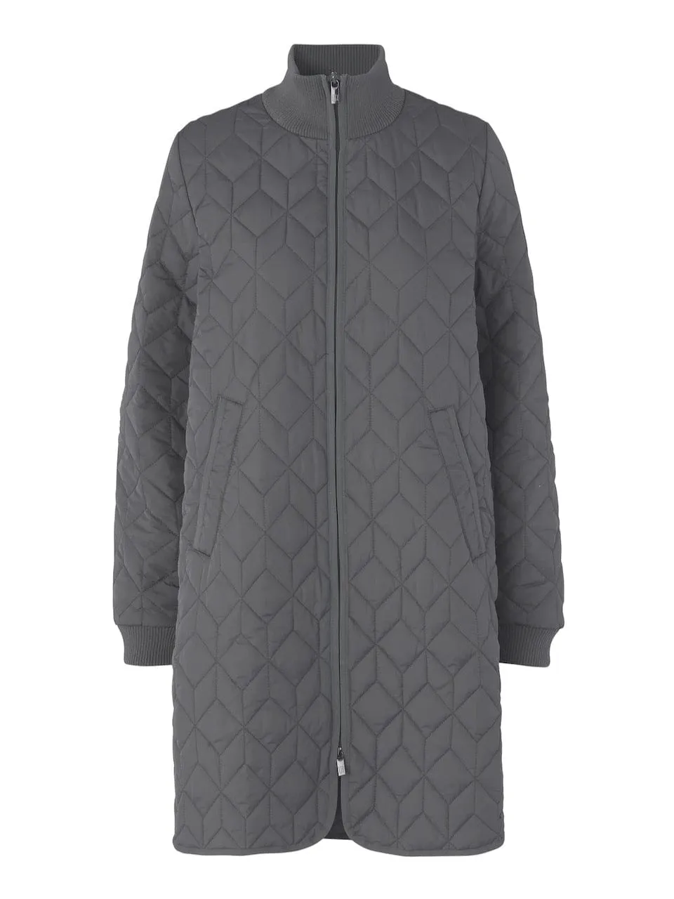 Ilse Jacobsen Quilted Coat in Dark Shadow- ART06