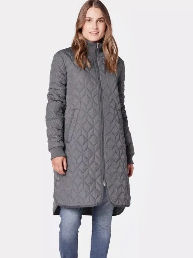 Ilse Jacobsen Quilted Coat in Dark Shadow- ART06