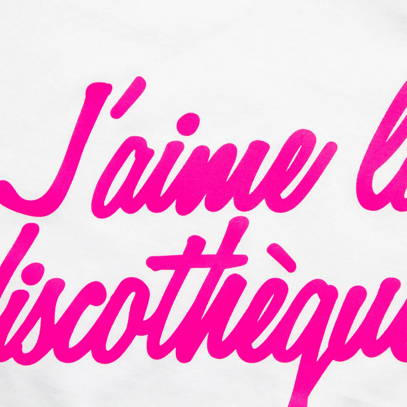 J'aime Discotheque Magenta - Tshirt - White