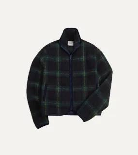 Johnston Check Boucle Wool Zip Fleece Jacket