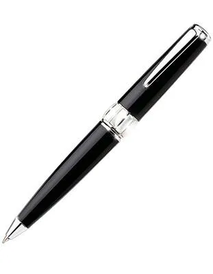 Jorg Gray Ballpoint Pen with Genuine Mother-of-Pearl Band - Chrome Accents