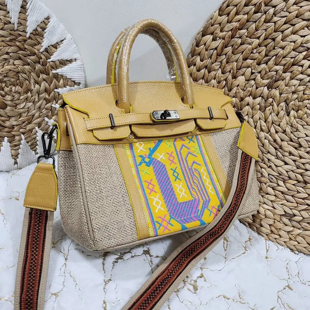 Jute Birkin Leather with Inabel