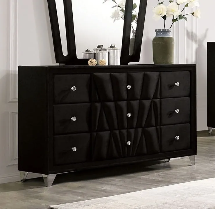 Kalivade Black Dresser and Mirror