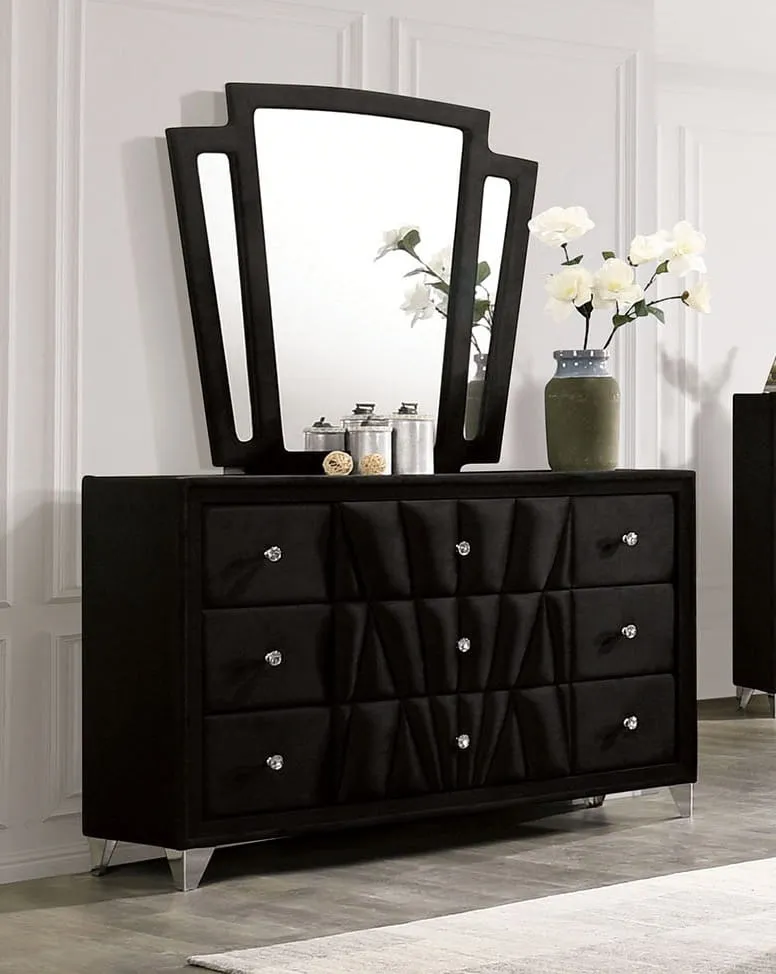 Kalivade Black Dresser and Mirror